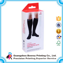 Hot Sale Custom Socks Packaging Paper Boxes Printing with Plastic Window